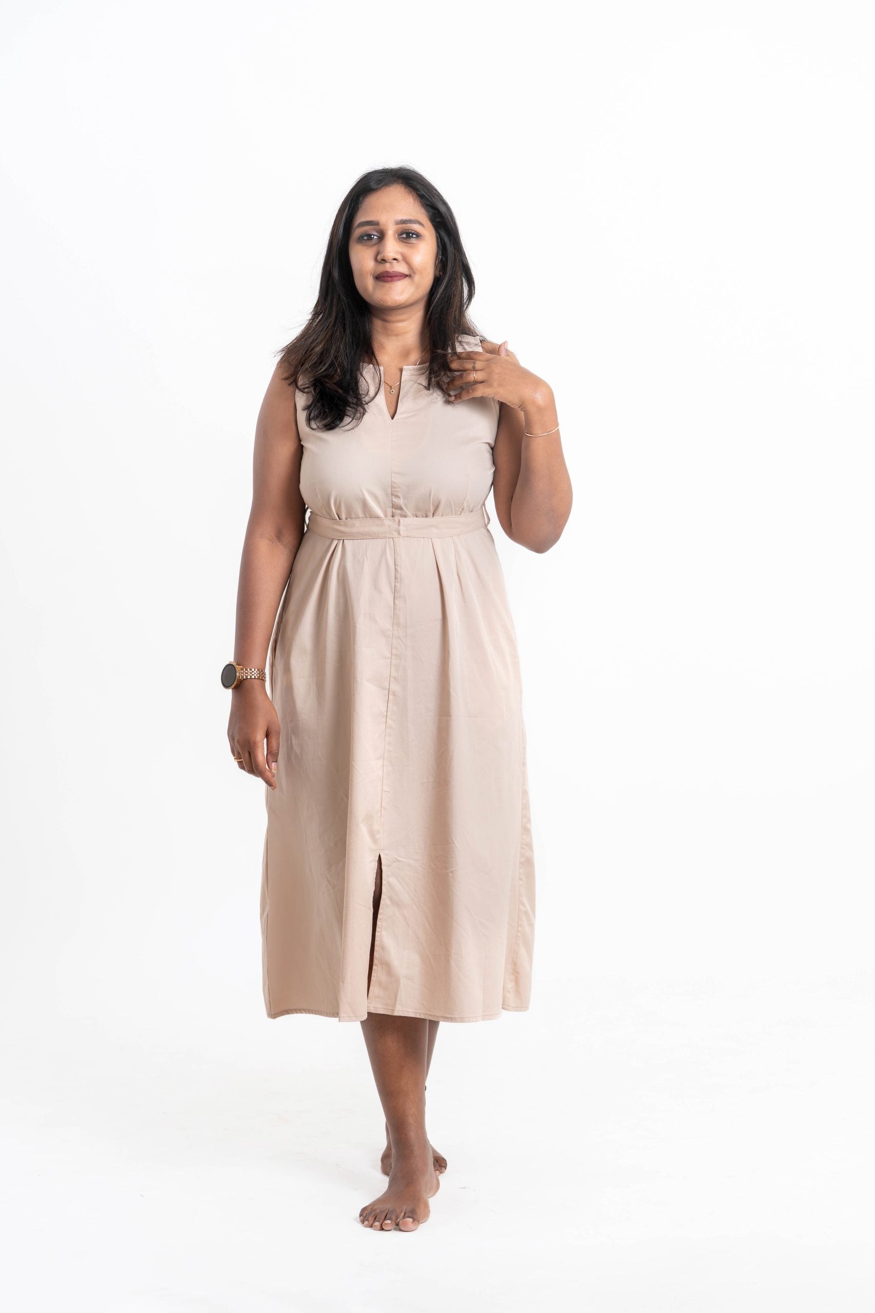 The Solace Dress Cream - Organic Cotton