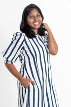 The Verve Dress Stripes - Breathable Fabric