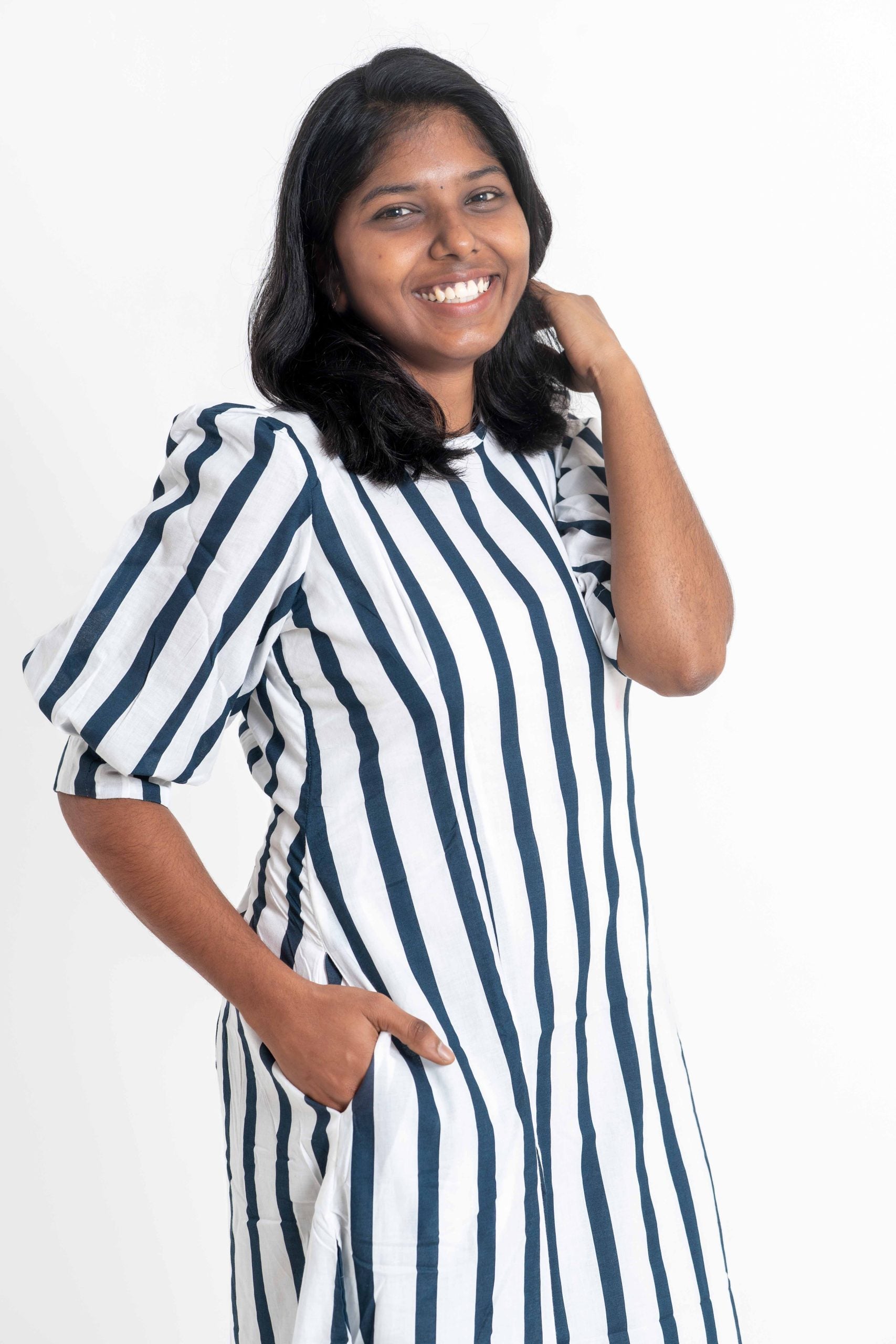 The Verve Dress Stripes - Breathable Fabric