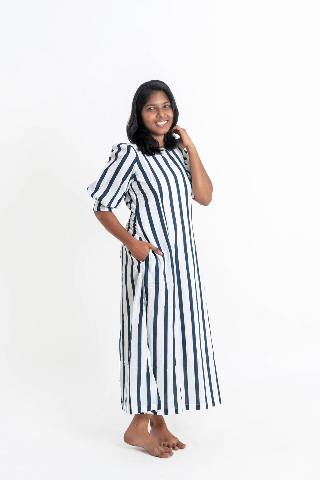 The Verve Dress Stripes - Breathable Fabric