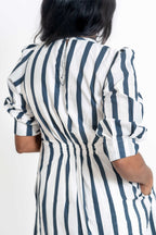 The Verve Dress Stripes - Breathable Fabric