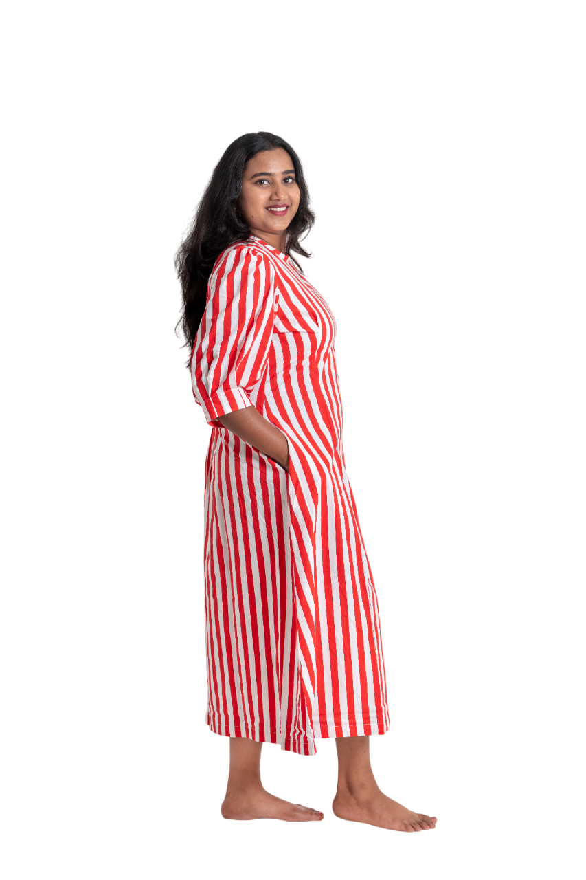 The Verve Dress Stripes - OrganicCotton