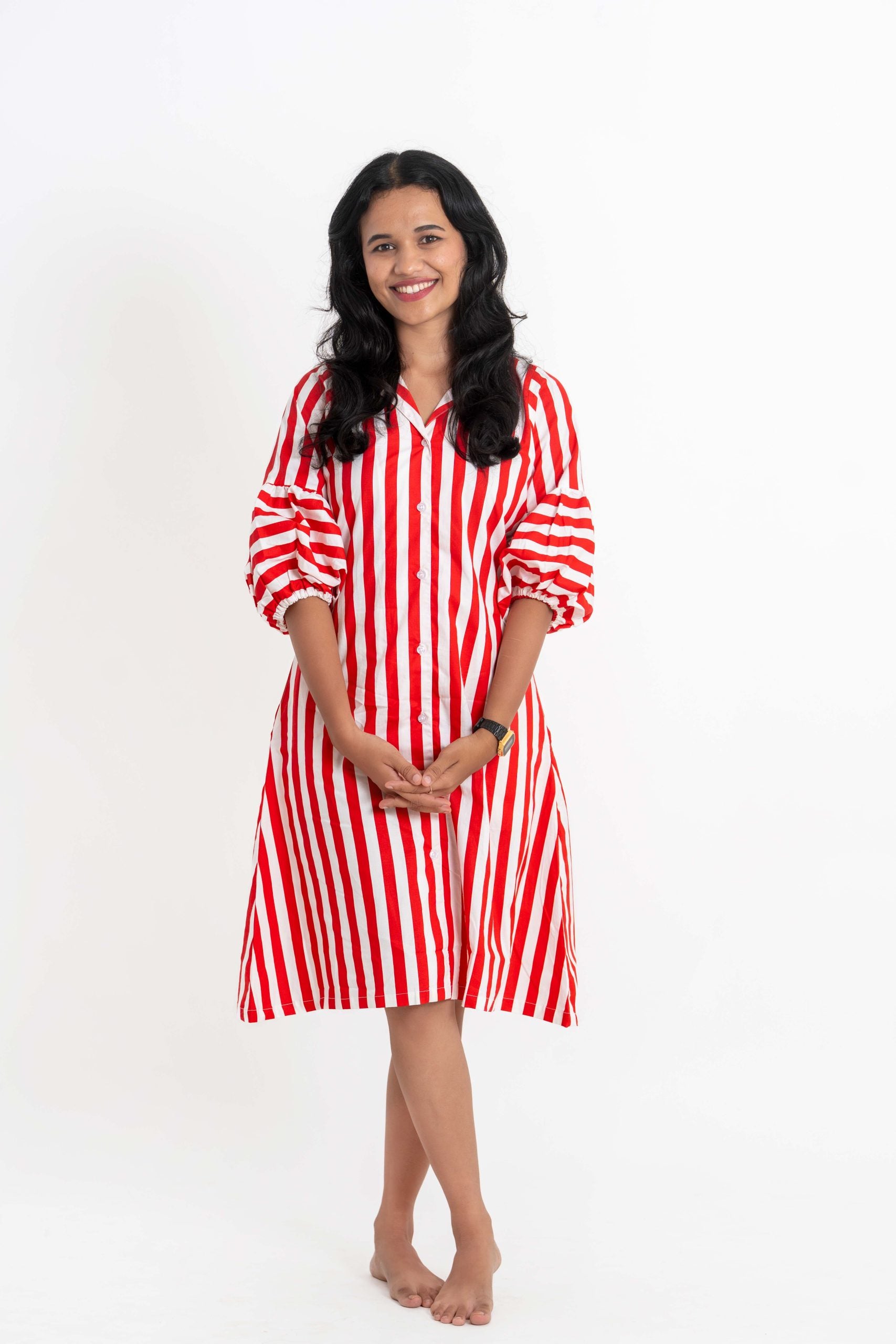 The Voyage Dress Stripes - Organic Cotton
