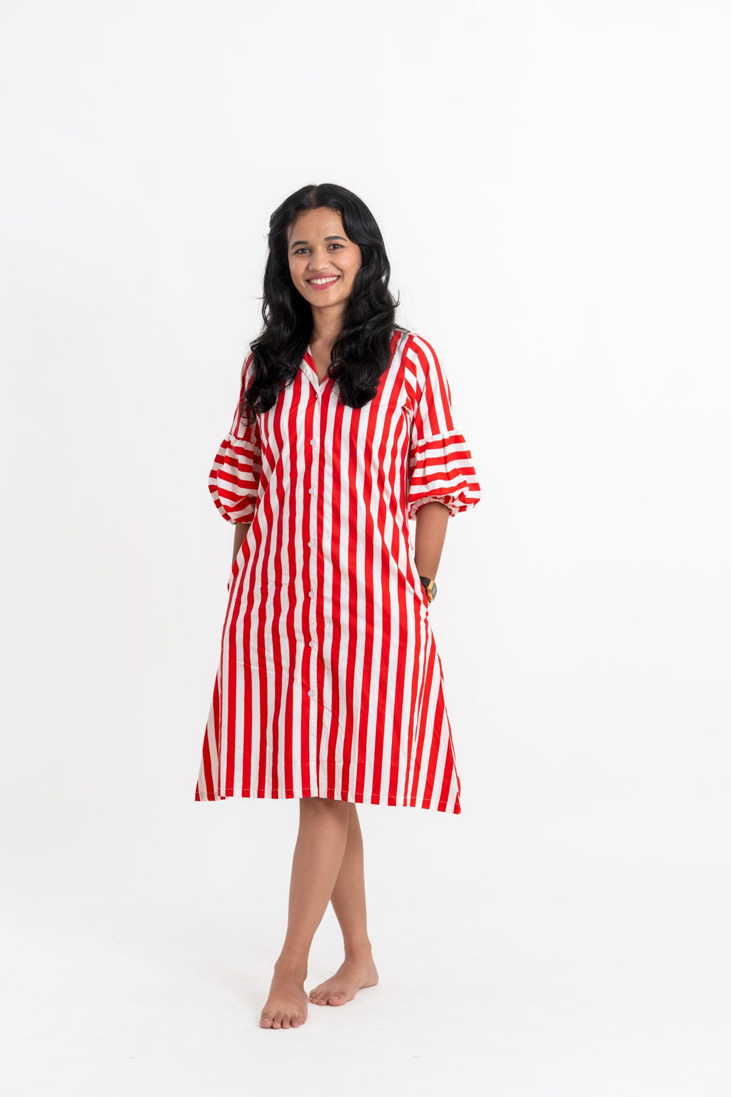 The Voyage Dress Stripes - Organic Cotton