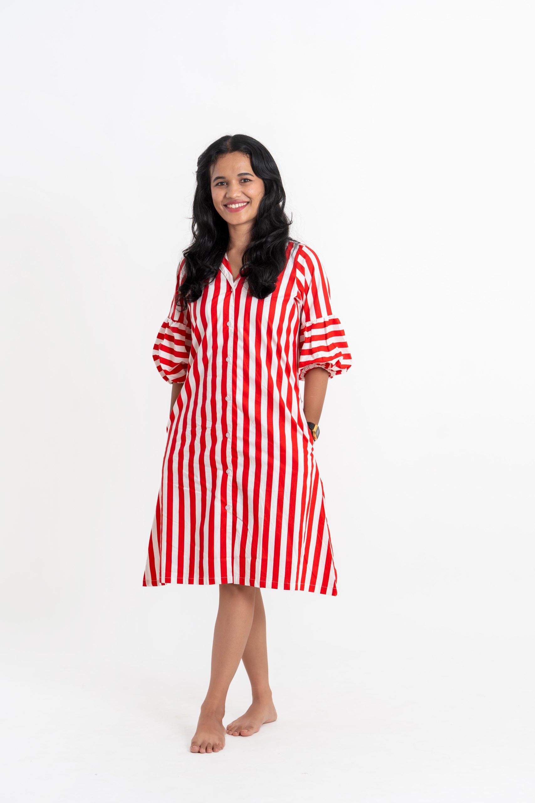 The Voyage Dress Stripes - Organic Cotton