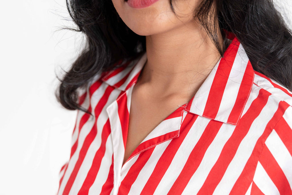 The Voyage Dress Stripes - Organic Cotton